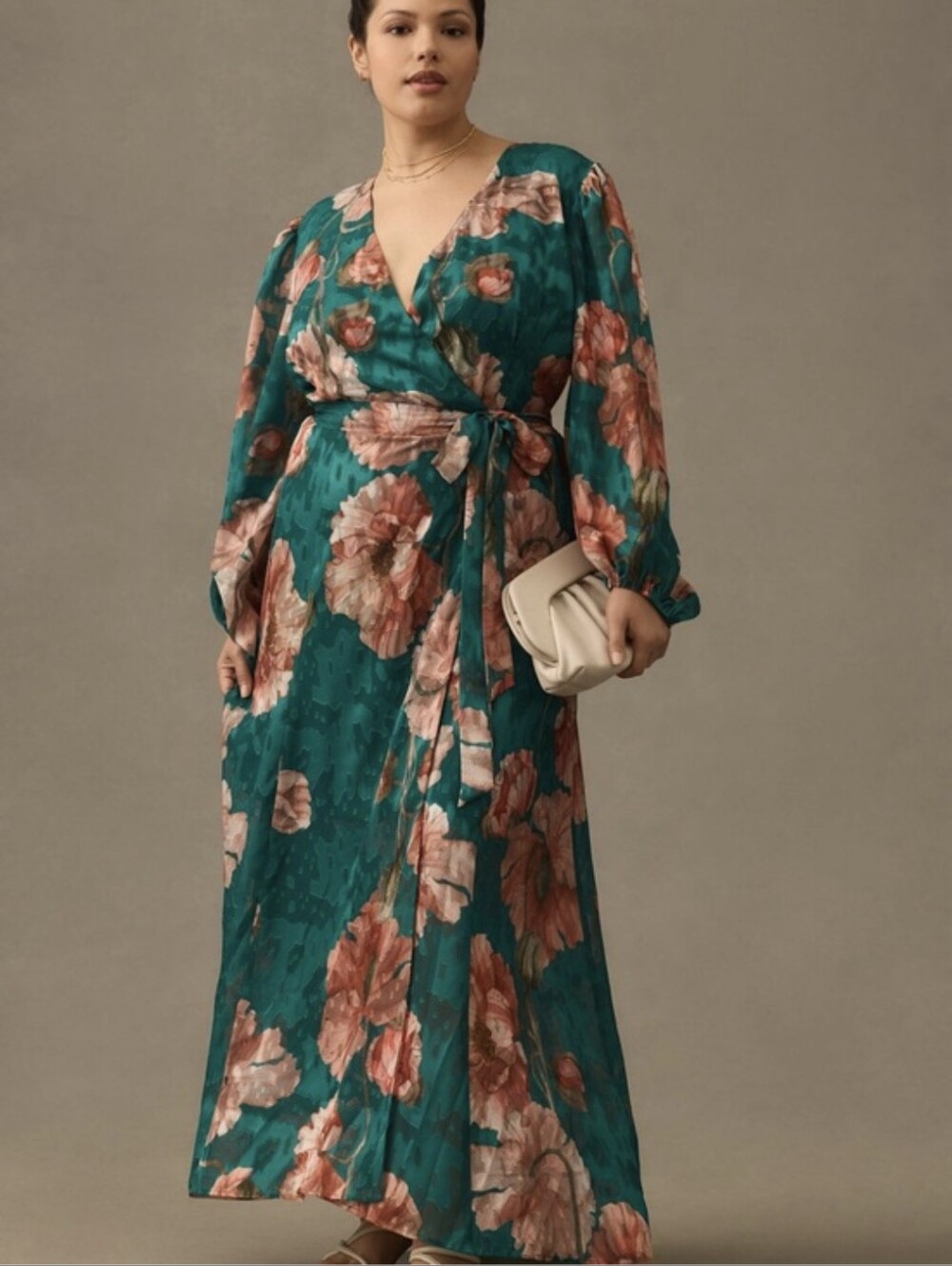 New Anthropologie Hutch V-Neck Textured Wrap Dress Sz XL